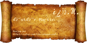 Östör Martin névjegykártya